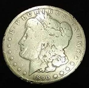 1890-CC Morgan Dollar