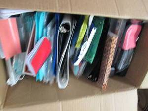 lot 28 image: Plastic page protecters, binders, b...