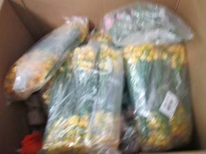 lot 31 image: box of fake flowers ...