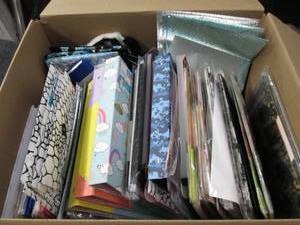 lot 68 image: box of binders,folders, sheet divid...