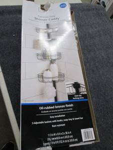 lot 109 image: tension pole shower caddy open box ...