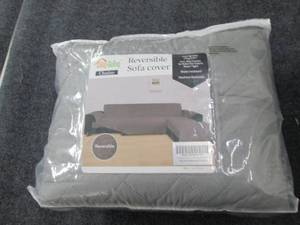 lot 129 image: reversible sofa cover chaise ...