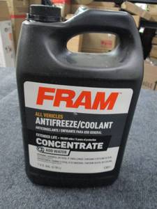 lot 155 image: gallon of fram all vehicles antifre...