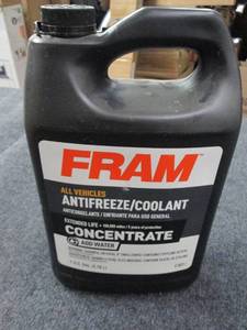 lot 157 image: gallon of fram all vehicles antifre...