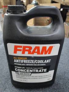 lot 158 image: gallon of fram all vehicles antifre...