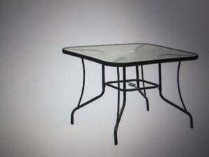 lot 204 image: Augusta patio table, needs assembly...