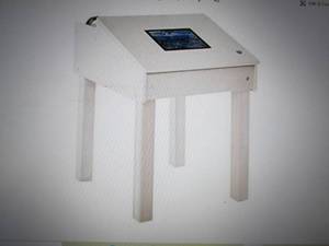 lot 218 image: Guide craft single tablet table, op...
