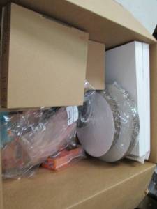 lot 231 image: box of misc cake making and storage...
