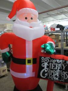 lot 234 image: inflatrable santa about 8 feet tall...