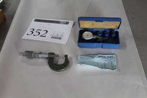 lot 352 image: Fowler Girod-Tast Swiss Made Height Gage  with Case, Micrometer