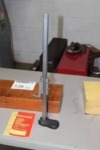 lot 328 image: Starrett No. 255 20 Flush Reading Vernier Height Gage  with Wood Case