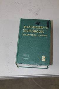 lot 222 image: Machinerys Handbook Twentieth Edition by Erik Oberg, Franklin D. Jones and Holbrook L. Horton