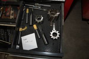 lot 1082 image: Lot of (1 Drawer) Cutters, Drill Bits, Cutting Tools