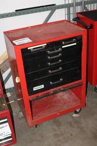 lot 305 image: Metal Rolling Tool Cabinet 7-drawer