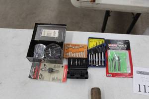 lot 1121 image: Lot of (6) Tool Sets  - Screw Extractor 5-piece, Alltrade Bits, Diston Hole Saw Mandrel, KTS Precision Screw Driver Set 6-piece