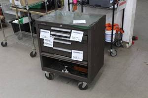 lot 306 image: Kennedy Metal Rolling Tool Cabinet 5-drawer