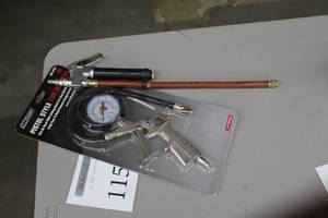 lot 1155 image: Lot of (2) Tire Inflators (One New In Package)