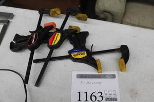 lot 1163 image: Lot of (3) Min Bar Clamps