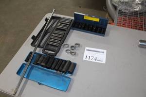 lot 1174 image: 12 Drive Impact Sockets, 30 Extension