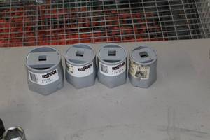 lot 1177 image: Lot of (4) 34 Drive Hex Sockets  - 2-38, 2-58, 2-34, 3-14