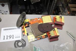 lot 1191 image: Sanding Belts, Sanding Discs, Drill Attachment