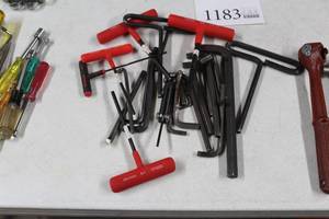 lot 1185 image: Hex Wrenches, T-Handle Hex Wrenches