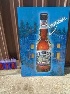 Ice House original plastic sign. 21 x 31. As shown.