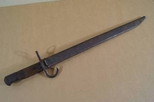 lot 6 image: WWII Era Japanese Type 30 Bayonet with Scabbard