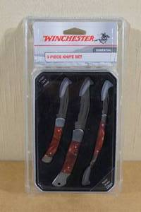 lot 14 image: Winchester 3 Piece Knife Set with Gem Inlays