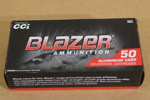 lot 27 image: 50 CCI Blazer 9mm Luger 115 Gr FMJ Aluminum Case Ammo