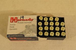 lot 36 image: 19 Hornady .357 Sig 124 Gr JHPXTP Ammo