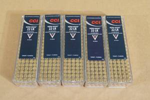 lot 60 image: 500 CCI Mini Mag .22 LR 40 Gr CPRN Ammo