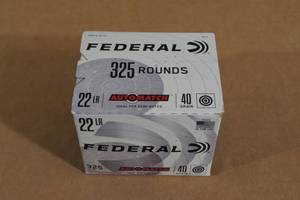 lot 70 image: 325 Federal Automatch .22 LR 40 Gr Ammo