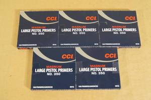 lot 118 image: 500 CCI No 350 Magnum Large Pistol Primers