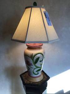 Cream Floral Lamp