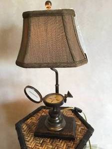 Bronze Compass Lamp
