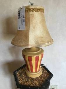 Red & Yellow Striped Lamp