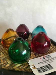 Set of Glass Globe Vases