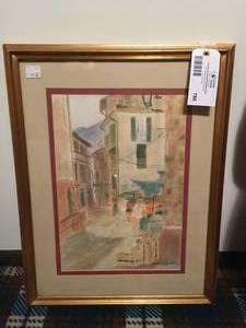 Artwork European Street Scene