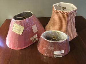 Trio of Rosey Lamp Shades