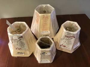 Set of 4 Hexagon Lamp Shades