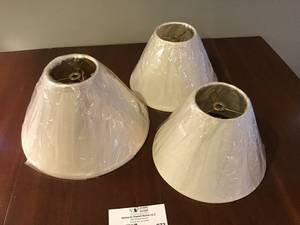 Set of 3 Cream Lamp Shades