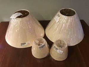 2 Pairs of Natural Color Lamp Shades