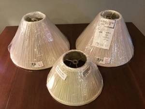 Set of 3 Buff Lamp Shades