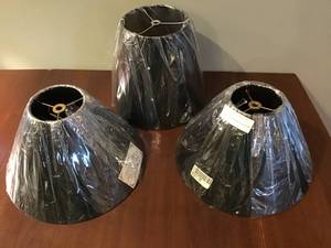 Set of 3 Black Shades wMetallic Interior