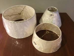 Set of 3 Green-ish Specialty Lamp Shades