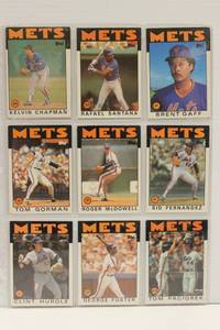 METS Baseball Players 1986 Topps Cards 9 Mets Players