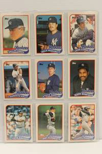 Yankees 1989 Topps Cards Lot Of 9 NY Yankees Cards