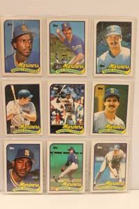 Mariners 1989 Topps Baseball Cards Lot Of 9 Cards