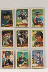 Astros Baseball Players 1989 Tops Cards Lot Of 9 Cards
